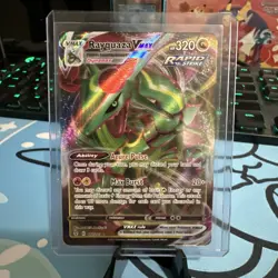 Pokemon TCG Rayquaza VMAX Holo Ultra Rare Card Evolving Skies 111/203 - Image 1