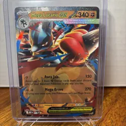 Mega Lucario ex - MEP 012 Mega Evolution Black Star Promo Pokemon TCG Card - Image 1