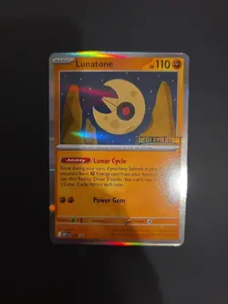 Lunatone 004 Black Star Promo Mega Evolution Stamped TCG Pokemon Card - Image 1