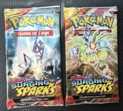 Pokemon TCG Scarlet & Violet Surging Sparks Booster Pack 10 Card Each (2 Packs) - Image 1