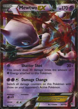 Mewtwo EX 62/162 Ultra Rare XY BREAKthrough Pokemon Card MP/HP - Image 1