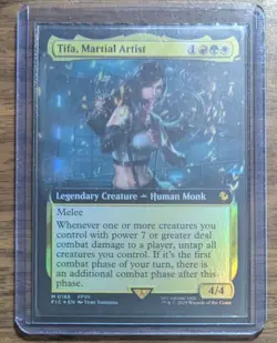 MTG Tifa, Martial Artist Extended Art Foil from Commander: Final Fantasy NM - Image 2
