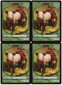 MTG Boar Token x4 Theros NM/LP Playset - Image 1