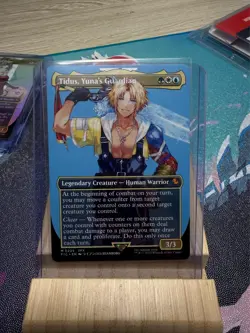 Tidus, Yuna's Guardian Borderless 205 FIC Final Fantasy MTG NM Regular See Video - Image 1