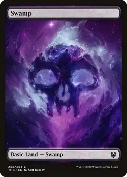 Swamp 252 FULLART 1x FOIL MtG FOIL Theros: Beyond Death SP/NM - Image 1