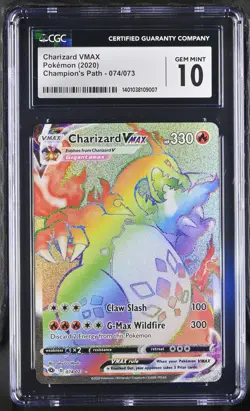 2020 Pokemon Charizard VMAX 074/073 Champion's Path CGC 10 - Image 1