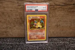 1999 pokemon game 4 charizard-holo PSA EX-MT 6 - Image 1