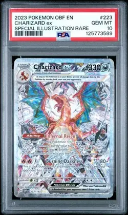Pokemon Obsidian Flames Charizard ex Special Illustration Rare 223/197 PSA 10 - Image 1