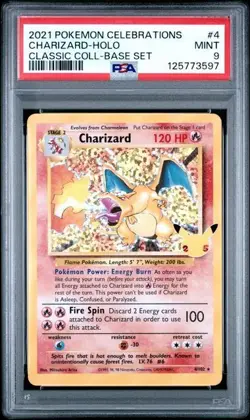 2021 Pokemon Celebrations Charizard Holo Classic Colection 4/102 Graded PSA 9 - Image 1