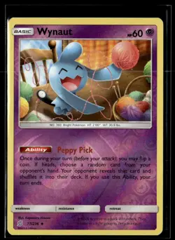 2019 Sun & Moon - Unified Minds Wynaut Basic/Uncommon #77 - Image 1