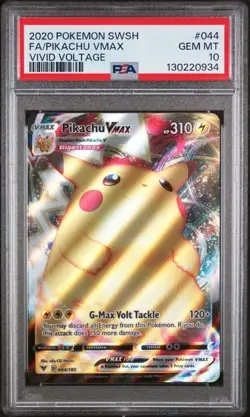 Pokemon Pikachu Vmax 044/185 Vivid Voltage Full Art PSA 10 - Image 1