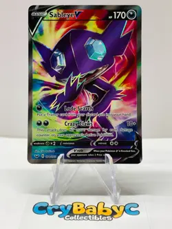 Pokemon Sableye V 194/202 Base Set Sword & Shield FULL ART - Image 1