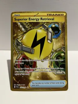 Superior Energy Retrieval 277/193 Paldea Evolved Gold Hyper Rare Pokemon TCG NM - Image 1