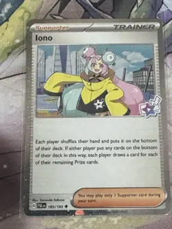 x2 Iono 185/193 Cosmos Holo Promo Premium Tournament Paldea Evolved Pokemon TCG - Image 4