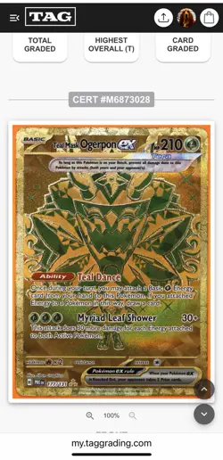2025 Pokemon S&V Prismatic Evolutions - Teal Mask Ogerpon EX #177/131 - TAG 10 - Image 5