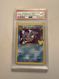 Pokemon TCG Dark Gyarados 2021 Celebrations Classic Collection PSA 9 - Image 1
