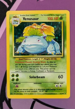Venusaur 015/102 Base Set Holo Wizards Of The Coast Pokemon TCG - Image 1