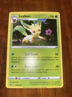 Pokemon Leafeon Black Star Promo SWSH191 Brilliant Stars MINT PACK FRESH - Image 1