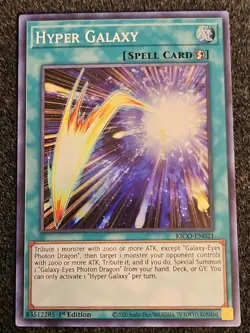 Yugioh! Hyper Galaxy - KICO-EN021 - Super Rare - 1st Edition Near Mint, English - Image 1