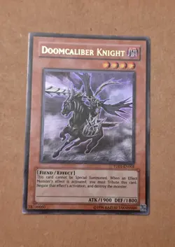YGO Doomcaliber Knight Ultra Rare Unlim Lightly Played Turbo Pack 1 TU01-EN001 - Image 1