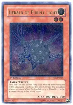 Yugioh! LP Herald of Purple Light - EOJ-EN019 - Ultimate Rare - Unlimited Editio - Image 1