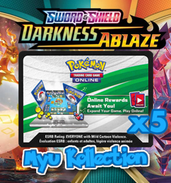 Pokemon TCG Online - Darkness Ablaze Code Cards x5 - Image 1