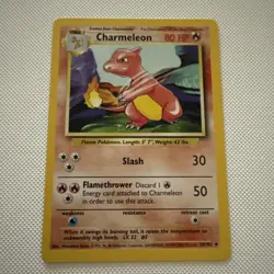 Charmeleon 24/102 Uncommon Base Set 1999-2000 4th Print UK Pokemon Card - Image 1