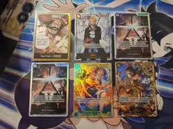 One Piece Ccg Op-13 Lot Of 6 Cards. Sabo Parallel, Gold Don!! Five Elders. Luffy - Image 1