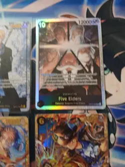 One Piece Ccg Op-13 Lot Of 6 Cards. Sabo Parallel, Gold Don!! Five Elders. Luffy - Image 4