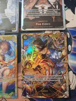 One Piece Ccg Op-13 Lot Of 6 Cards. Sabo Parallel, Gold Don!! Five Elders. Luffy - Image 5