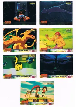 Pokemon 1999 (GTF#1) Topps Movie MEWTWO STRIKES BACK bundle of 7 cards, 2 FOIL - Image 1