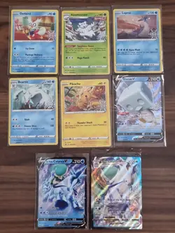 Pokemon Holiday Advent Calendar 2022 Promo Cards Pikachu SWSH153 Snowflake #A1 - Image 1