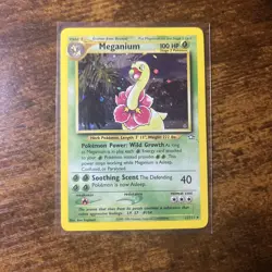 Pokemon TCG Meganium Neo Genesis Holo Rare Card #11/111 - Image 1