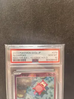 PSA 10 Pokemon Card Slowpoke 079/165 151 Master Ball Reverse Holo SV2a #079 - Image 3
