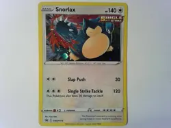 Snorlax SWSH119 Holo Black Star Promo Single Strike Sweet Pokemon Card - Image 2
