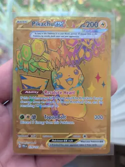 Pikachu EX Prismatic Evolutions Holo Hyper Rare Card 179/131 Mint Condition - Image 1