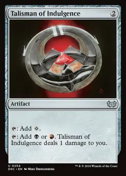 1 x Talisman of Indulgence - Commander: Duskmourn: House of Horror - NM-Mint - M - Image 1