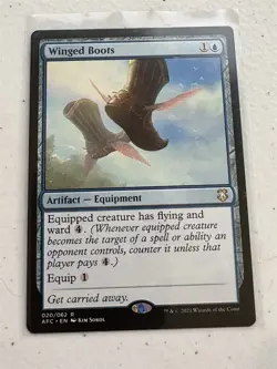 mtg Winged Boots, Adventures in the Forgotten Realms Commander, unplayed - Image 1