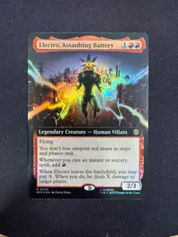 Electro, Assaulting Battery (EXTENDED FOIL) Marvel Spider-Man - Magic (MTG) - Image 1