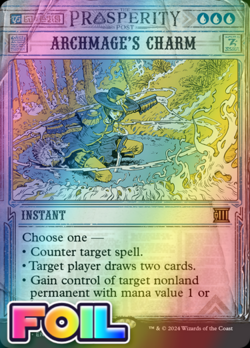 x1 Archmage's Charm OTP Breaking News MTG 8 FOIL RARE M/NM 1x - Image 1