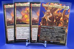 MTG Phlage Titan of Fire's Fury X4 NM/MT Play Set 3 Regular, 1 Borderless - Image 1
