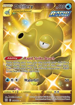 Octillery Secret Rare 178/163 - Battle Styles SWSH05 - NM Pokemon TCG Holo - Image 1