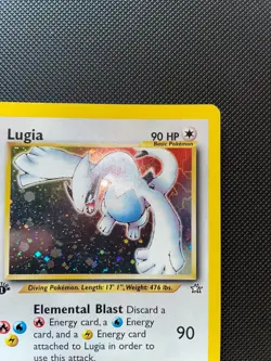 POKEMON LUGIA #9 NEO GENESIS 1ST EDITION - HOLO ENGLISH + PIKA GREY FELT BUNDLE - Image 3
