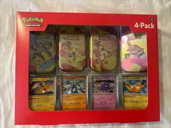 Pokemon 151 -Mini Tins 4 Pack. Sam’s Club Exclusive, Each Tin Has Two Packs - Image 1