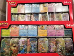 Pokemon TCG: Prismatic Evolutions 8 Mini-Tins Promos Costco Lot Of 2 - Image 1