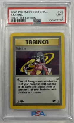 2000 Pokemon Gym Challenge Sabrina Holo 1st Edition PSA 9 - Image 1
