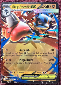 Mega Lucario Ex 77/132 Mega Evolution MEG -Near Mint- Pokemon TCG - Image 1