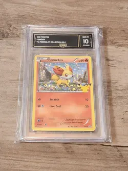Gem Mint 10 Fennekin 2021 McDonalds Collection Holo 14/25 Pokemon GMA 10 - Image 1