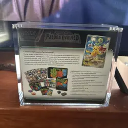 Pokemon Center Exclusive Paldea Evolved ETB Sealed W/ Acrylic Magnetic Case - Image 3