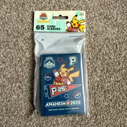 Pokemon - Worlds Navy TCG Sleeves (World Championships 2025) [ANAHEIM] [PIKACHU] - Image 1